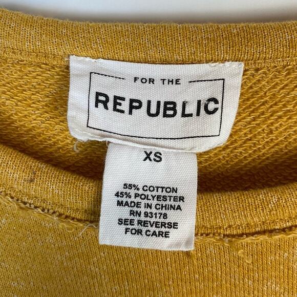 FOR THE REPUBLIC FOLLOW YOUR KARMA RAW EDGE SWEATER SIZE XS - Picture 6 of 10